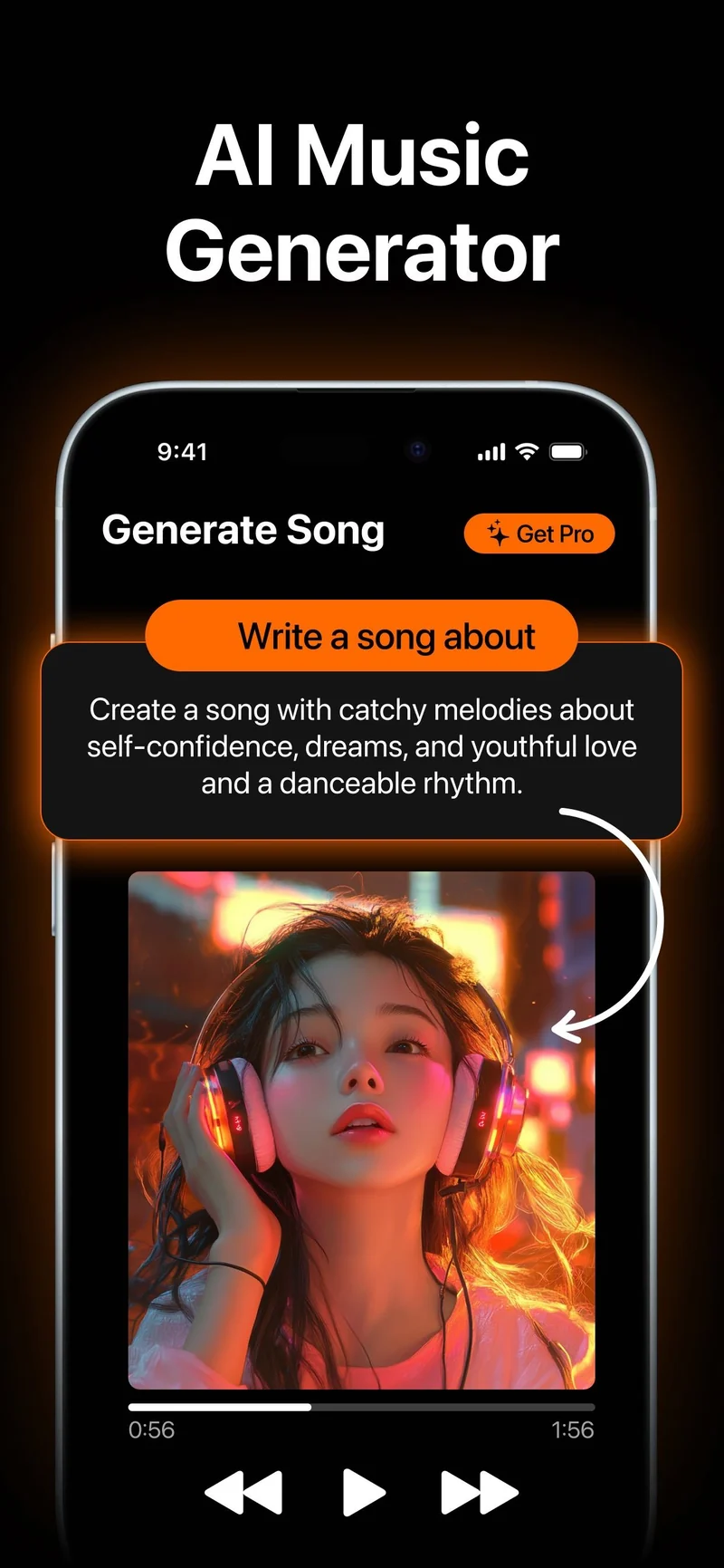 PLAI AI music generator creating a song from an idea